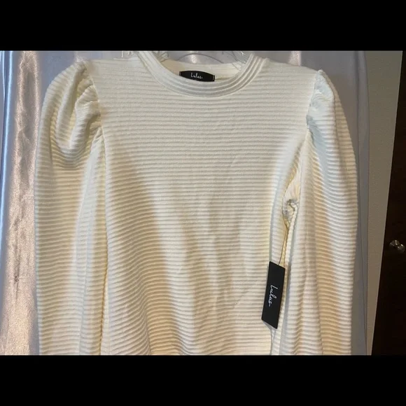 Cream Ribbed Sweater - Picture 3 of 4